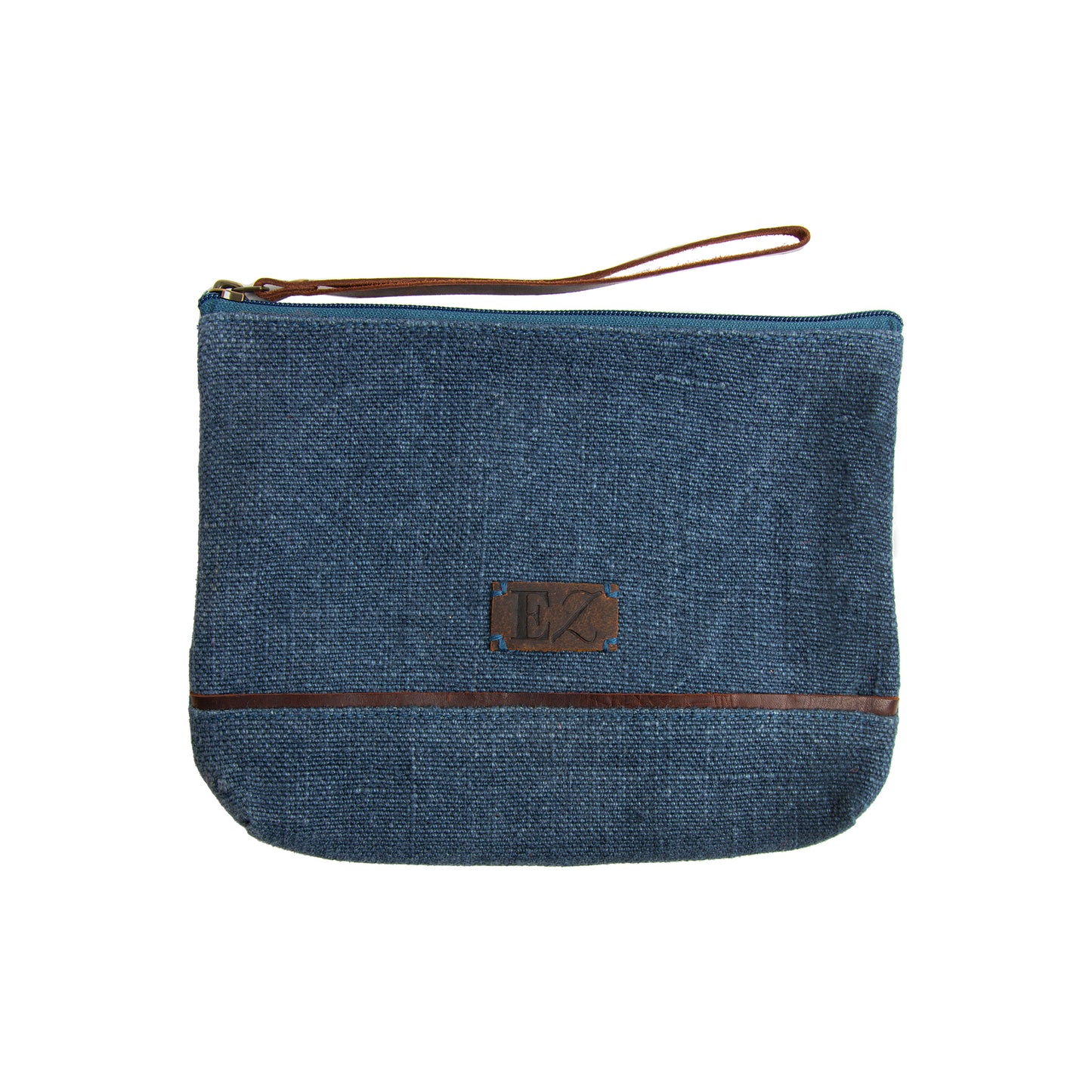 Jute Leather Clutch
