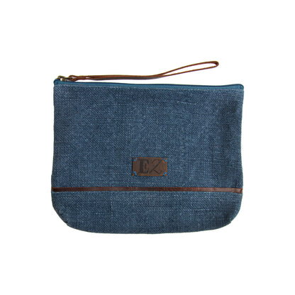 Jute Leather Clutch
