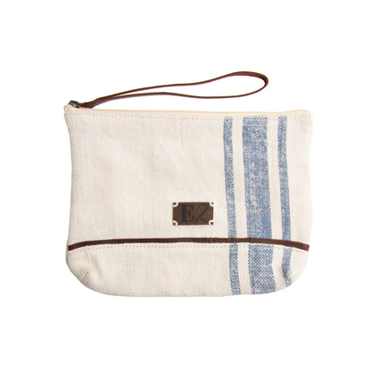 Jute Leather Clutch