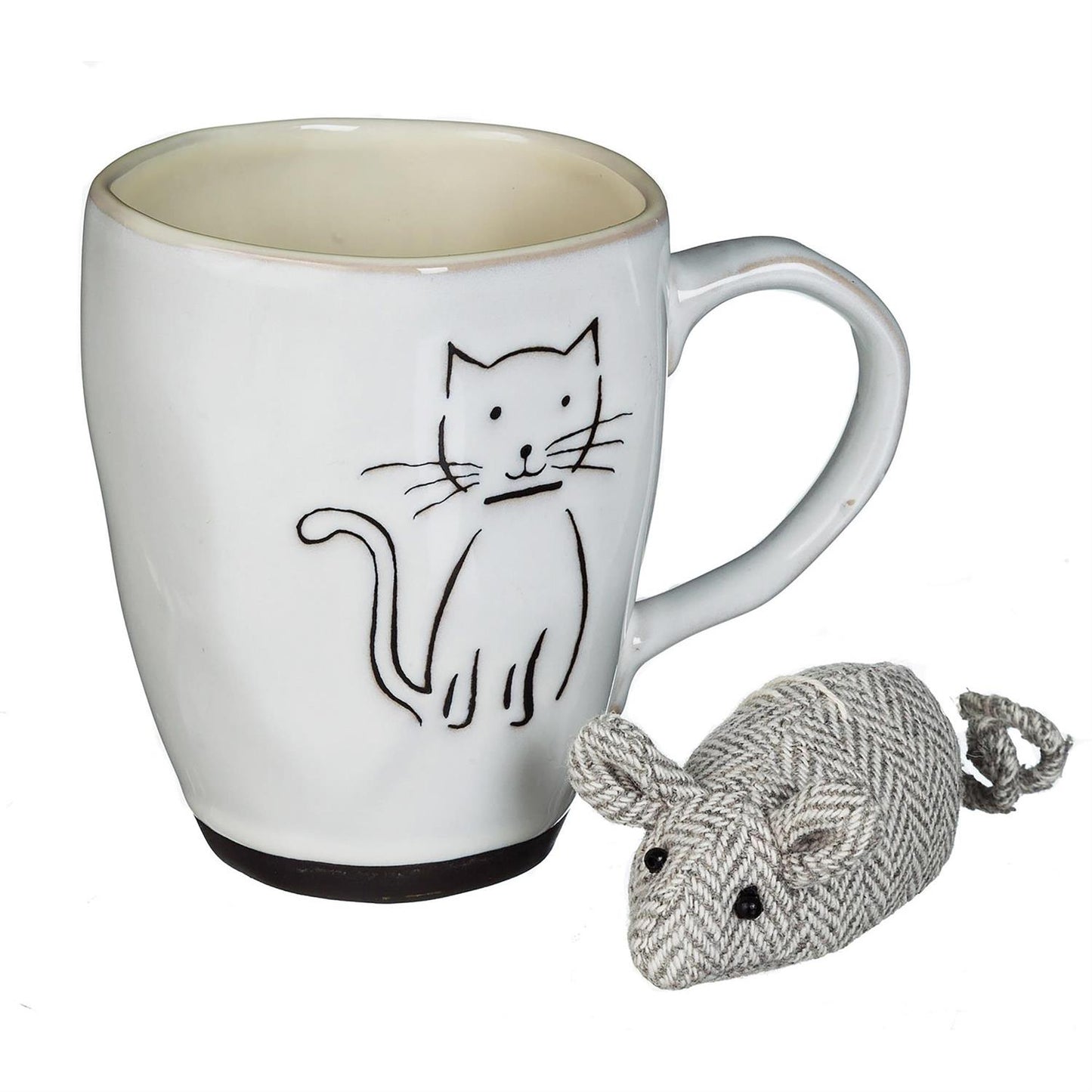 Pet Central Ceramic Mug and Mouse Toy Set