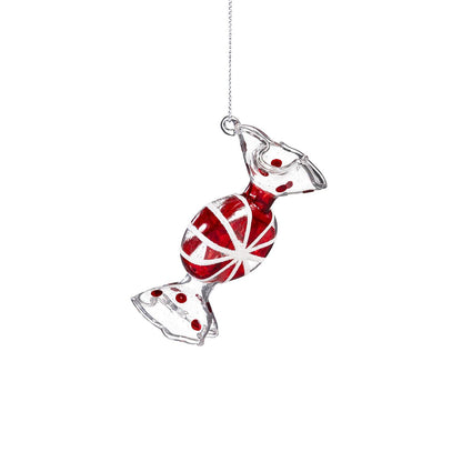 Sugar & Stripes Peppermint Candy Glass Ornament