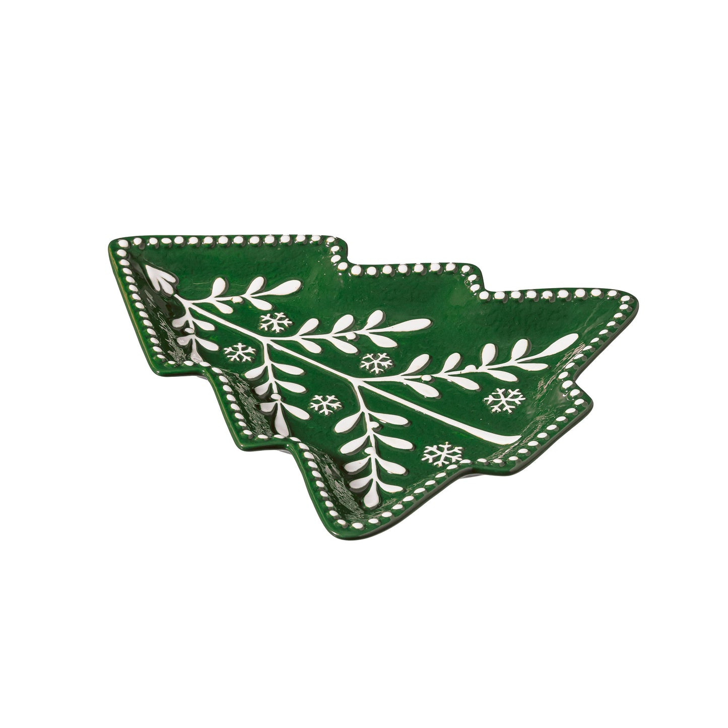 Shaped Embossed Ceramic Salad Plate