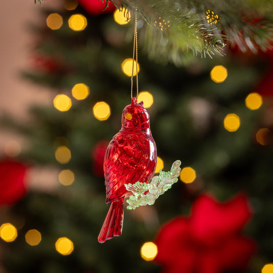Acrylic Cardinal Ornament