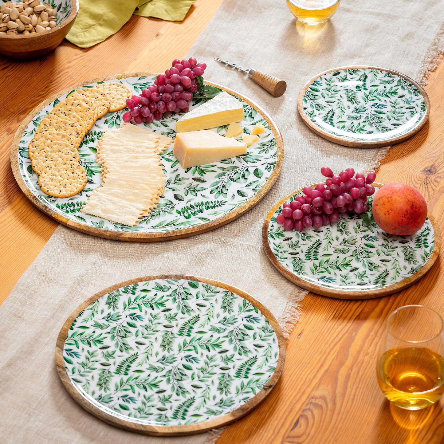 Olive Oasis Wood Platters