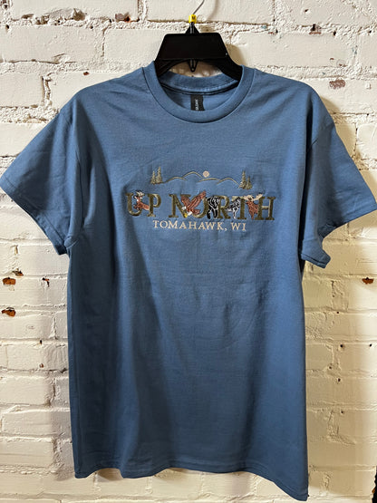 Tomahawk Embroidered Up North Animals T-Shirt