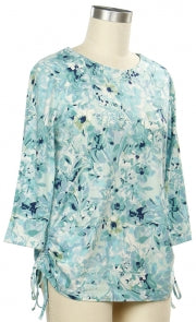 N Touch 3/4 Sleeve Jacklyn Floral Print Top