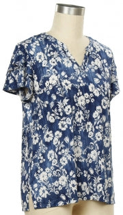 Southern Lady Short Sleeve Peyton Flower Top