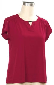 Southern Lady Cap Sleeve Red Top