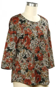 Southern Lady Vintage Flower Print Top