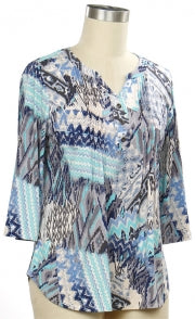 Links Denim Evolution Aztec Print Top