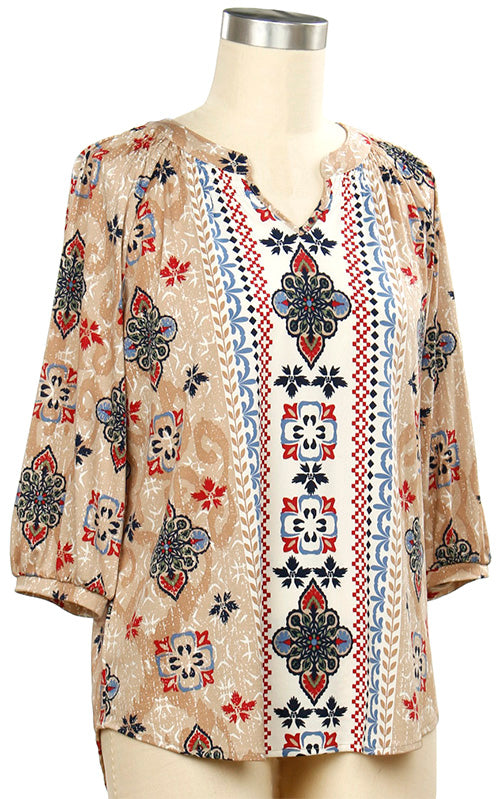 N Touch Denim Date Peasant Top