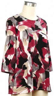 Southern Lady Artistic Blush Print Top