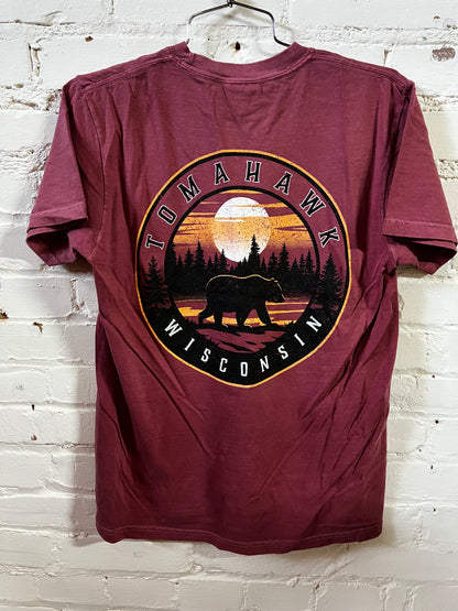 Tomahawk Full Back Bear and Trees T-Shirt