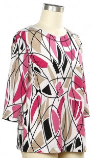 Links Double Dare Geo Print Top