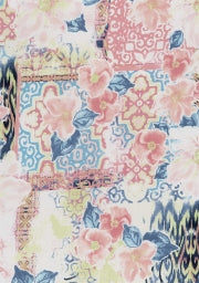 N Touch Denim Diva Print Placket Top