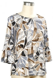 Southern Lady Heysell Geo Print Top