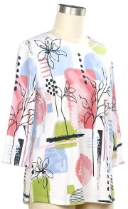 N Touch Denim Diva Screen Print Top