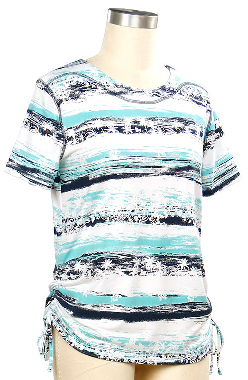 Links Heart N Soul Screen Print Stripe Top