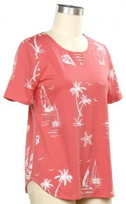 Links Gulf Shores Pigment Print Top