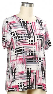 Southern Lady Ivanna Geo Print Top