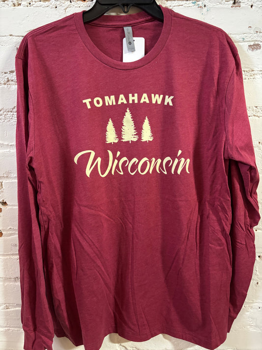 Tomahawk Wisconsin Three Trees Long Sleeve