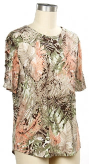 Southern Lady Qadan Tropical Print Top