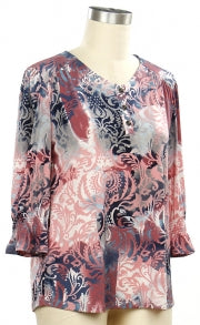N Touch Footloose Scroll Print Top