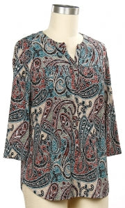 N Touch Delightful Paisley Print Top