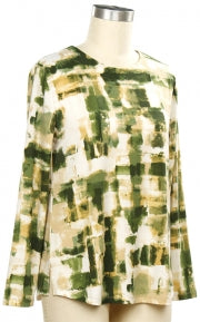 Links Open Road Block Print Top