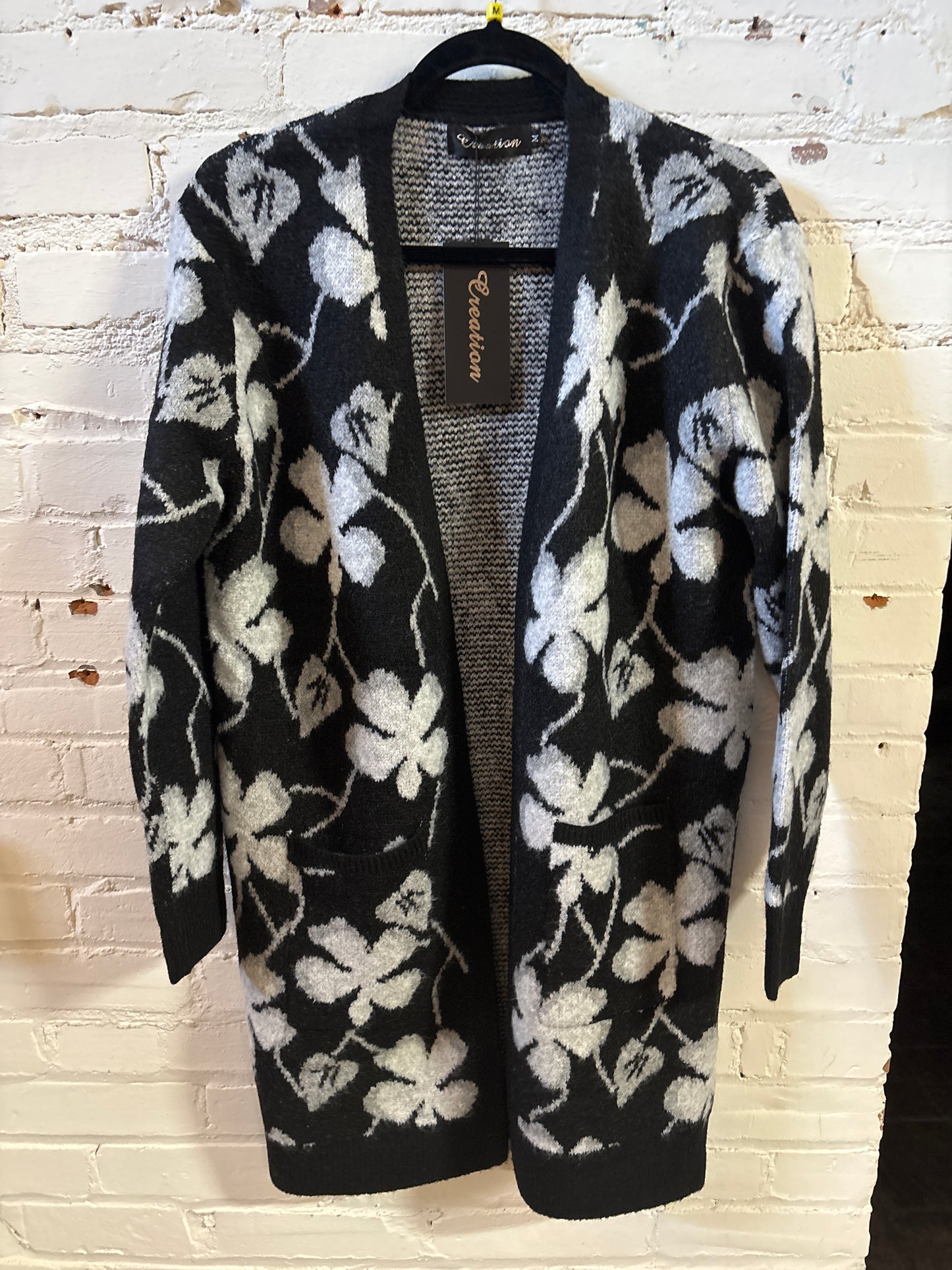 Creation Floral Open Cardigan Sweater