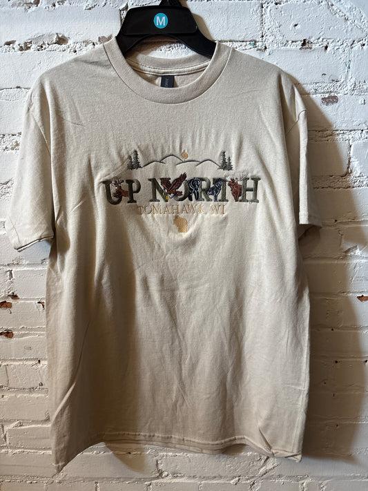 Tomahawk Embroidered Up North Animals T-Shirt