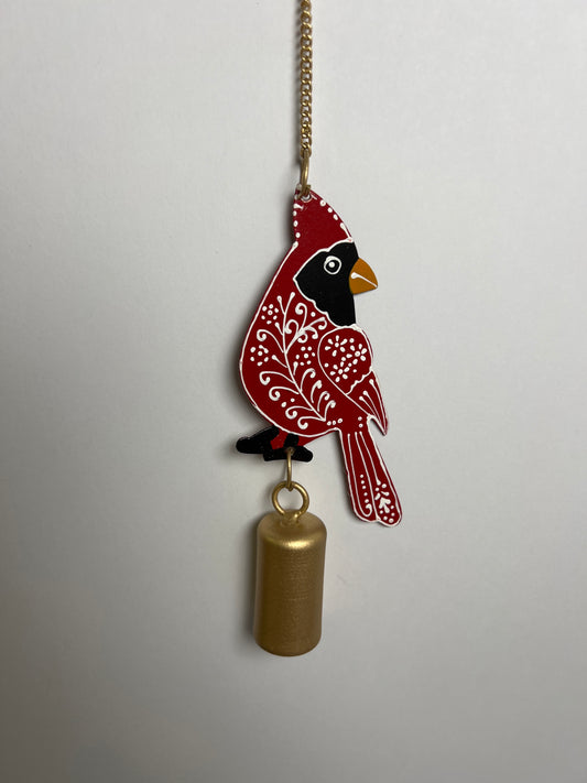 Hand Painted Cardinal Wind Chime
