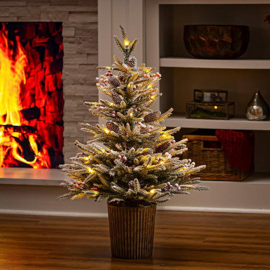 Frosted Pine Faux Decor