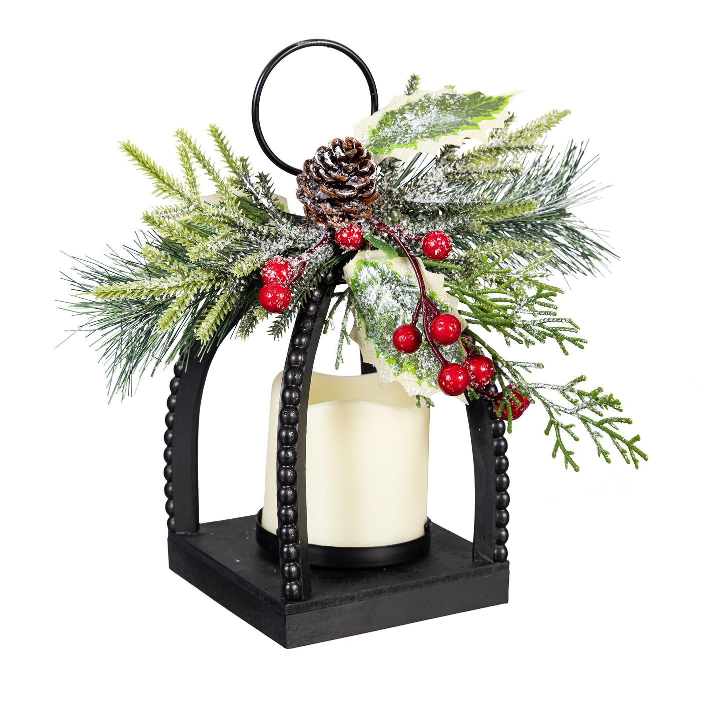 Woodland Storybook Faux Floral LED Lantern