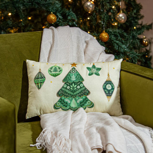 Shades of Green Lumbar Pillow