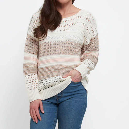 Elsie & Zoey Opal Color Crochet Sweater