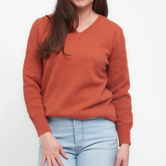Elsie & Zoey Emery Crochet Sleeve Sweater
