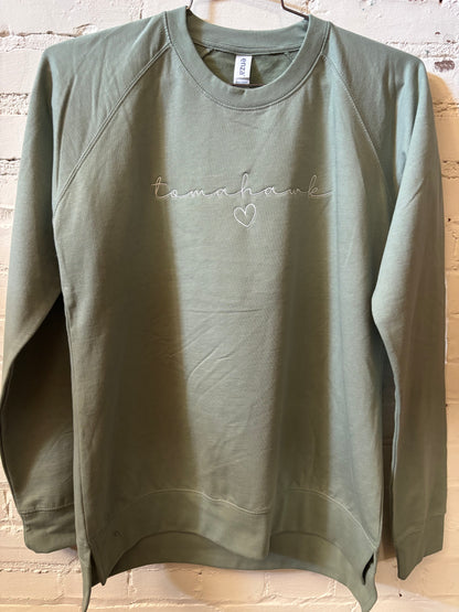 Tomahawk Heart Ladies Midweight Crewneck