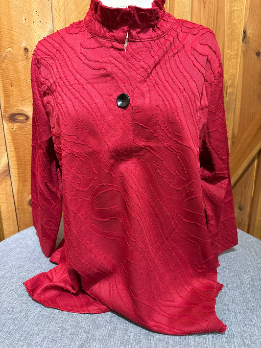 Creation Merlot Wave Print Top