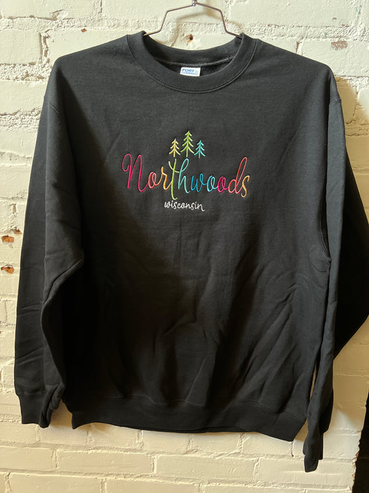 Rainbow Northwoods Wisconsin Crewneck