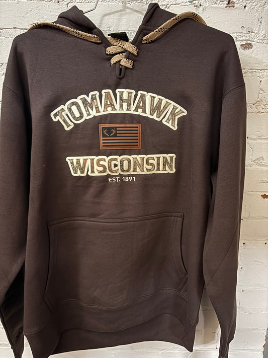 Tomahawk Embroidered Laced Hoodie