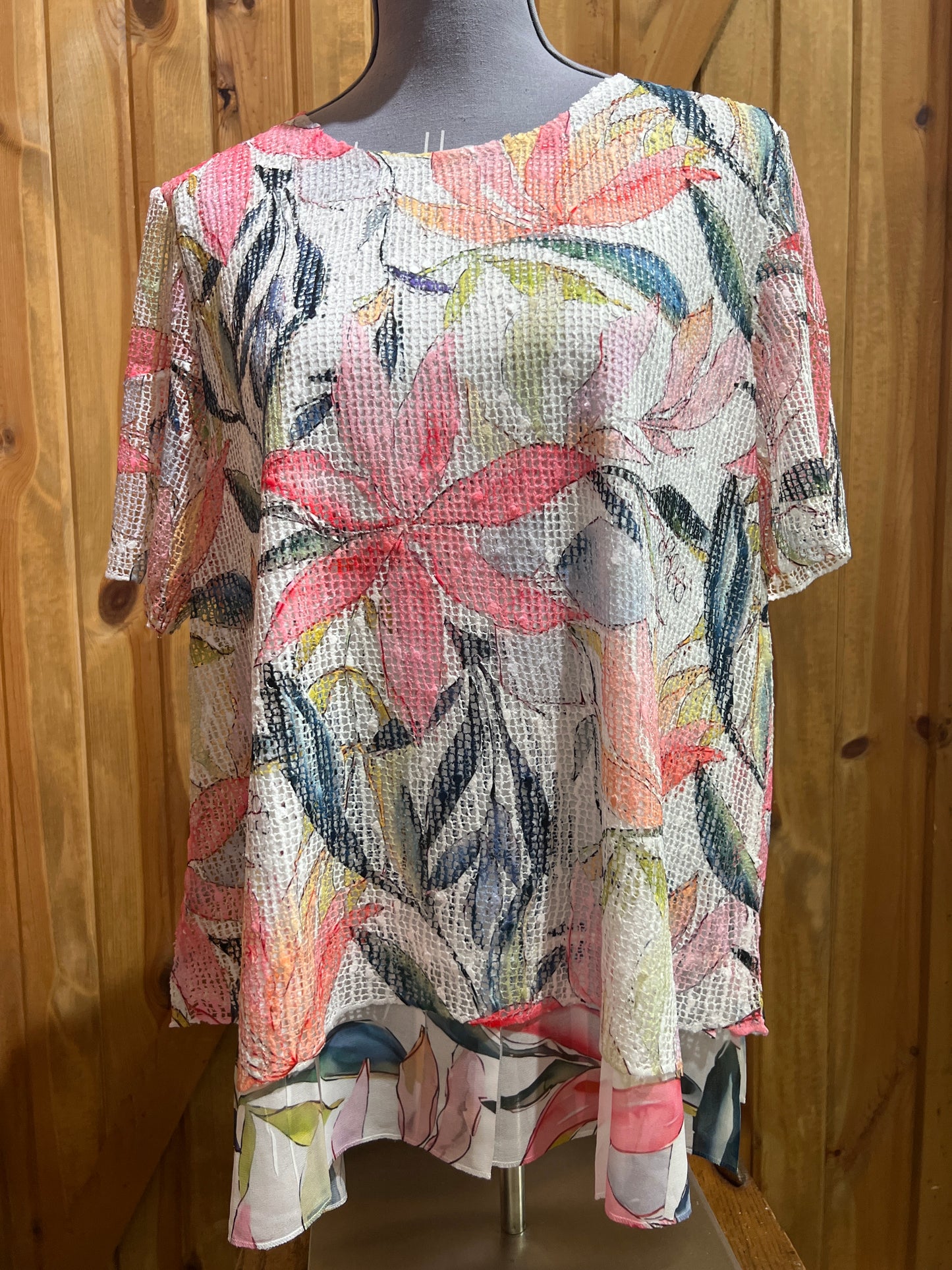 Creation Netting Short Sleeve Top