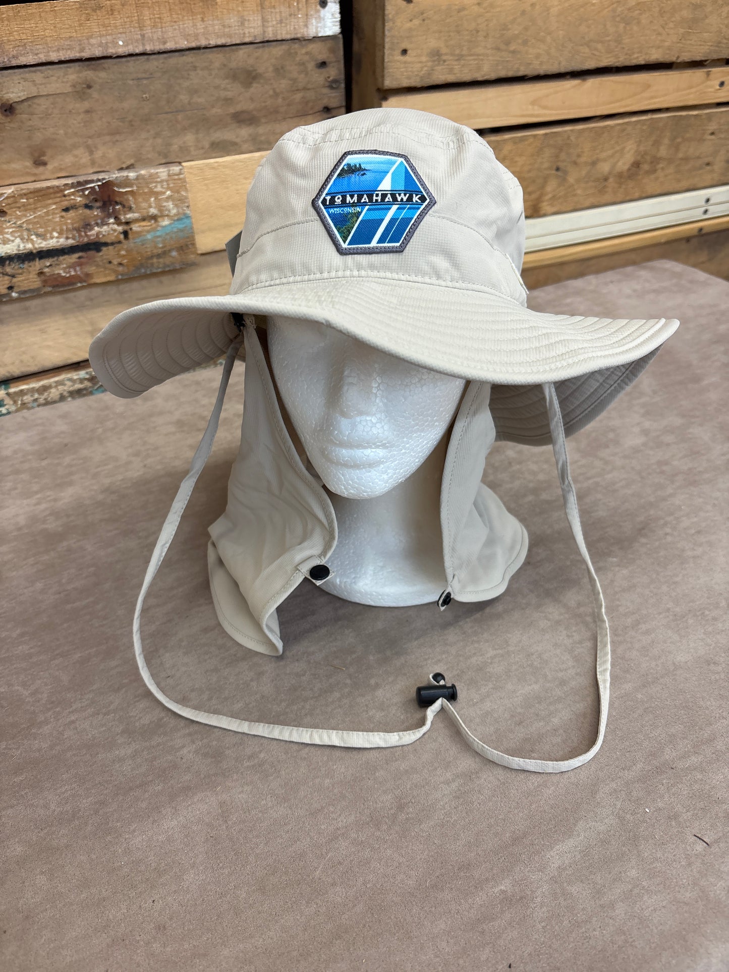 Tomahawk Patch Bucket Hat With Neck Flap