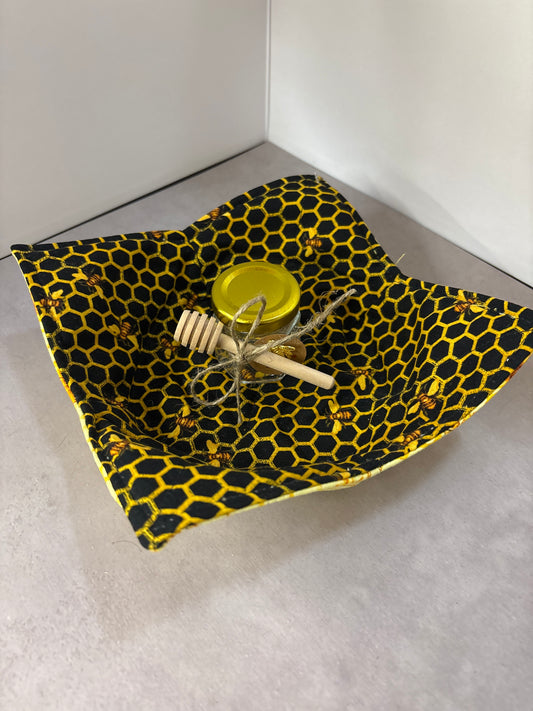 Bee Bowl Cozy w/ Honey Container