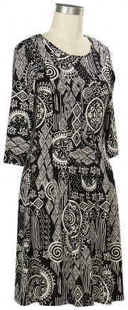 Southern Lady 3/4 Sleeve Brooklyn Print Dress