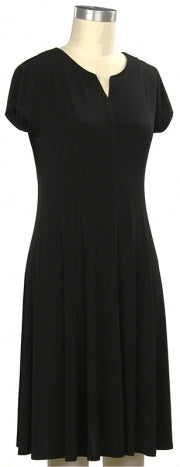 Southern Lady Ins And Outs Cap Sleeve Solid Dress