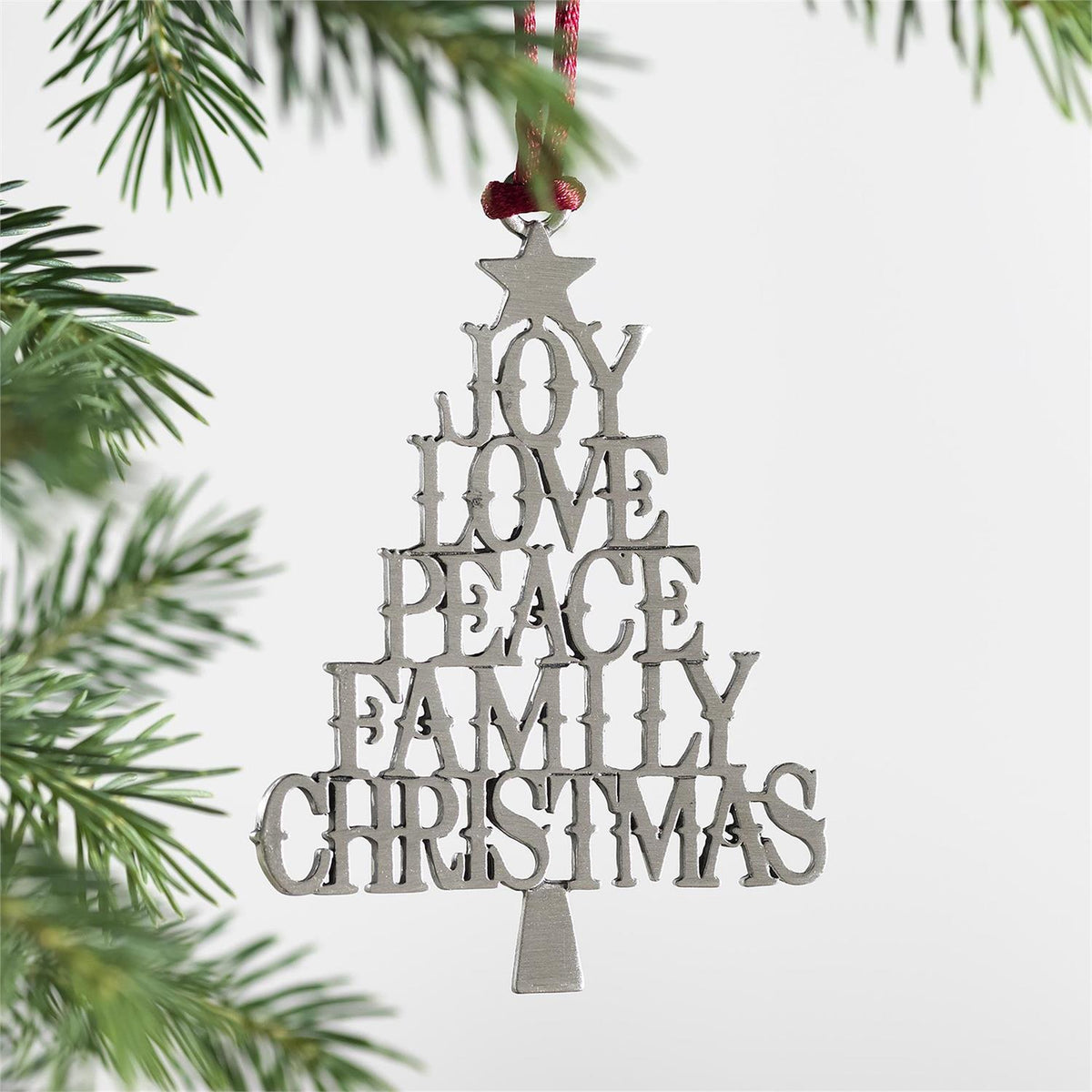 Holiday Sentiments Pewter Ornament