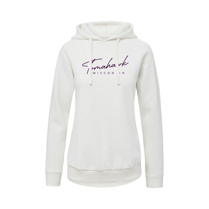 Tomahawk Wisconsin Ladies Vintage Fleece Hoodie FC Embroidery