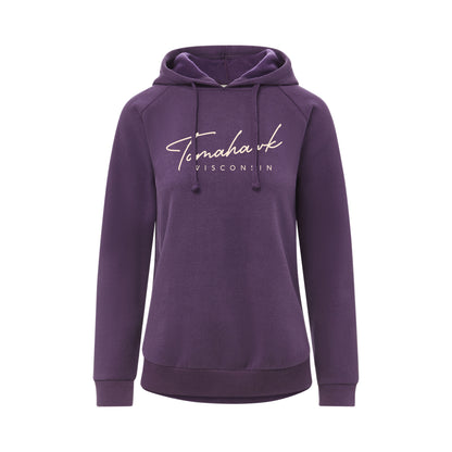 Tomahawk Wisconsin Ladies Vintage Fleece Hoodie FC Embroidery