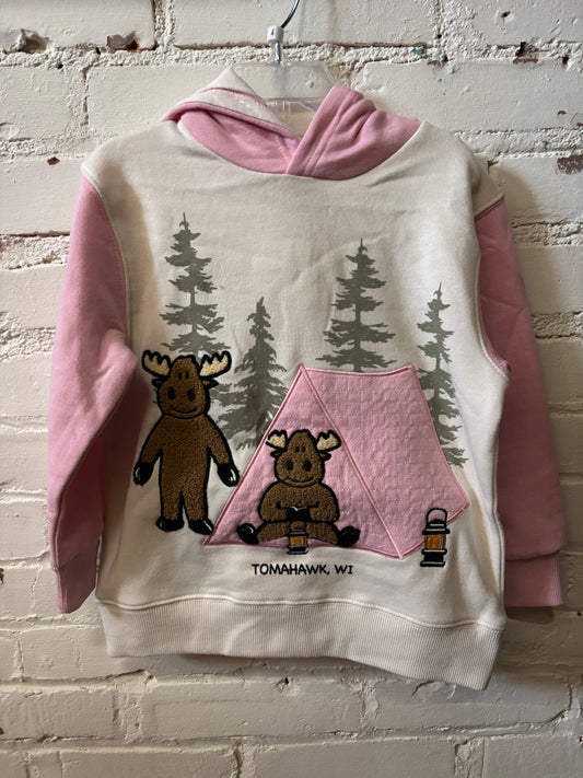 Youth Moose Camping Hoodie